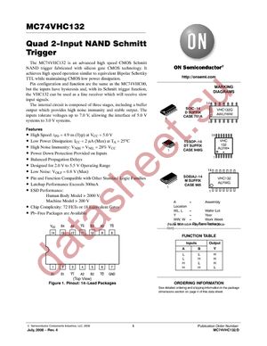 MC74VHC132DR2G datasheet  